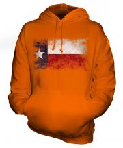 Texas State Distressed Flag Unisex Adult Hoodie