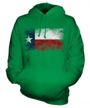 Texas State Distressed Flag Unisex Adult Hoodie