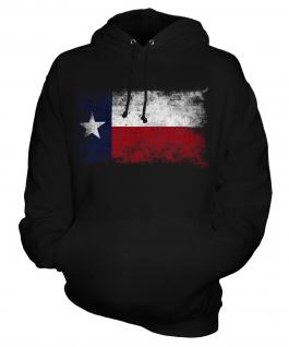 Texas State Distressed Flag Unisex Adult Hoodie
