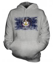 Utah State Distressed Flag Unisex Adult Hoodie