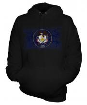 Utah State Distressed Flag Unisex Adult Hoodie