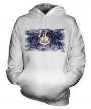 Utah State Distressed Flag Unisex Adult Hoodie