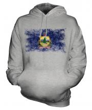 Vermont State Distressed Flag Unisex Adult Hoodie