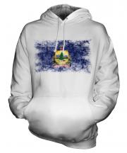 Vermont State Distressed Flag Unisex Adult Hoodie