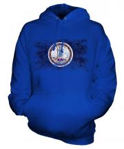 Virginia State Distressed Flag Unisex Adult Hoodie
