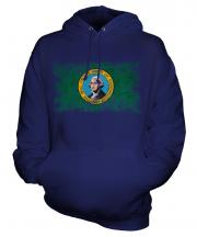 Washington State Distressed Flag Unisex Adult Hoodie