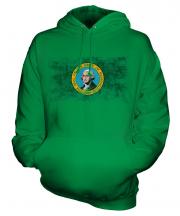 Washington State Distressed Flag Unisex Adult Hoodie