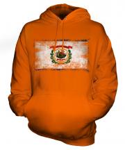 West Virginia State Distressed Flag Unisex Adult Hoodie