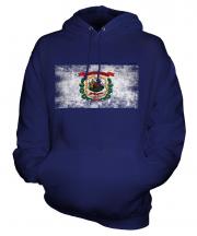 West Virginia State Distressed Flag Unisex Adult Hoodie