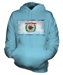 West Virginia State Distressed Flag Unisex Adult Hoodie