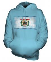 West Virginia State Distressed Flag Unisex Adult Hoodie