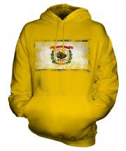 West Virginia State Distressed Flag Unisex Adult Hoodie