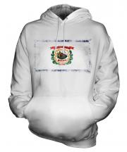 West Virginia State Distressed Flag Unisex Adult Hoodie