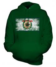 West Virginia State Distressed Flag Unisex Adult Hoodie
