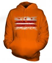 Washington Dc Distressed Flag Unisex Adult Hoodie