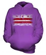 Washington Dc Distressed Flag Unisex Adult Hoodie