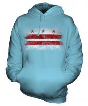Washington Dc Distressed Flag Unisex Adult Hoodie