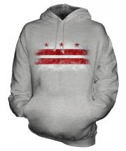 Washington Dc Distressed Flag Unisex Adult Hoodie