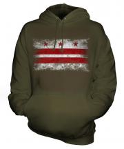 Washington Dc Distressed Flag Unisex Adult Hoodie