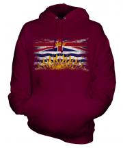 British Columbia Distressed Flag Unisex Adult Hoodie