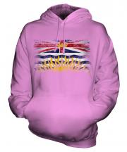 British Columbia Distressed Flag Unisex Adult Hoodie