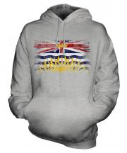British Columbia Distressed Flag Unisex Adult Hoodie