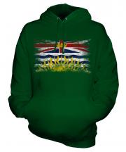 British Columbia Distressed Flag Unisex Adult Hoodie