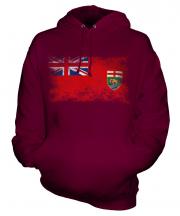Manitoba Distressed Flag Unisex Adult Hoodie