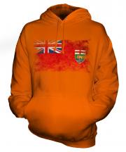 Manitoba Distressed Flag Unisex Adult Hoodie