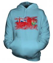 Manitoba Distressed Flag Unisex Adult Hoodie