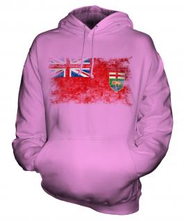 Manitoba Distressed Flag Unisex Adult Hoodie