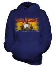 New Brunswick Distressed Flag Unisex Adult Hoodie