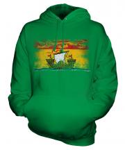New Brunswick Distressed Flag Unisex Adult Hoodie