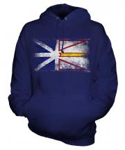 Newfoundland And Labrador Distressed Flag Unisex Adult Hoodie