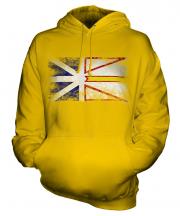 Newfoundland And Labrador Distressed Flag Unisex Adult Hoodie