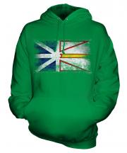 Newfoundland And Labrador Distressed Flag Unisex Adult Hoodie