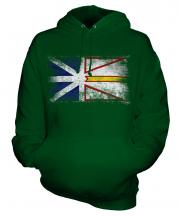 Newfoundland And Labrador Distressed Flag Unisex Adult Hoodie