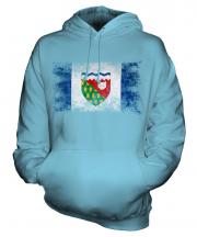 Northwest Territories Distressed Flag Unisex Adult Hoodie