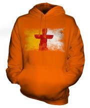 Nunavut Distressed Flag Unisex Adult Hoodie