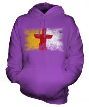 Nunavut Distressed Flag Unisex Adult Hoodie