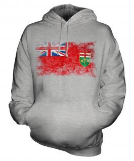 Ontario Distressed Flag Unisex Adult Hoodie