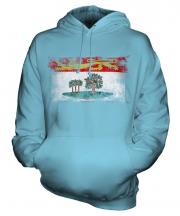 Prince Edward Island Distressed Flag Unisex Adult Hoodie