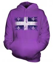 Quebec Distressed Flag Unisex Adult Hoodie