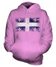 Quebec Distressed Flag Unisex Adult Hoodie