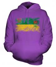 Saskatchewan Distressed Flag Unisex Adult Hoodie