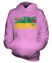 Saskatchewan Distressed Flag Unisex Adult Hoodie