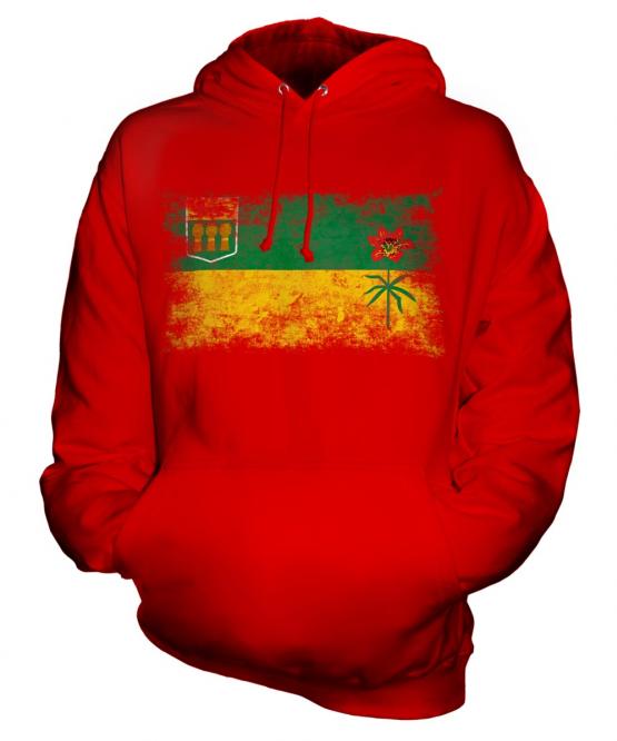 Saskatchewan Distressed Flag Unisex Adult Hoodie
