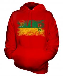 Saskatchewan Distressed Flag Unisex Adult Hoodie