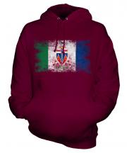Yukon Distressed Flag Unisex Adult Hoodie