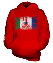 Yukon Distressed Flag Unisex Adult Hoodie